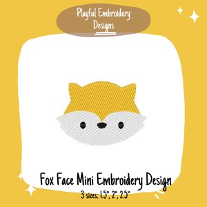 Fuchs Gesicht Mini Stickdatei, Waldfuchs, Maschinenstickerei