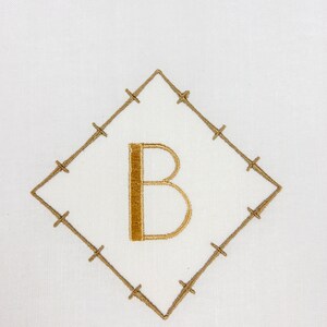 Bamboo Inspired Monogram Frame Machine Embroidery Design, 4x4, 5x7, 6x10, 8x8, Chinoiserie Monogram Frame Design