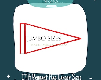 ITH Pennant Flag Machine Embroidery Design (Digital File)