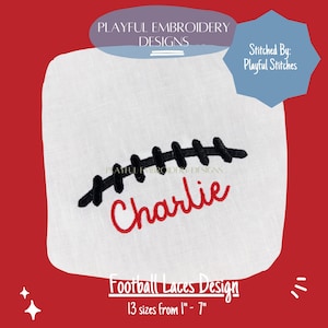 Football Laces Machine Embroidery Design, Quick Stitch Football Embroidery Design, Football Frame Machine Embroidery Design