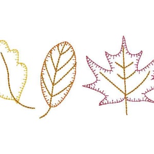 Fall Leaf Applique Machine Embroidery Design - Etsy