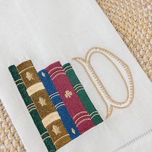 Vintage Style Books Machine Embroidery Design, Book Embroidery Design to match book wallpaper, Library Embroidery Design