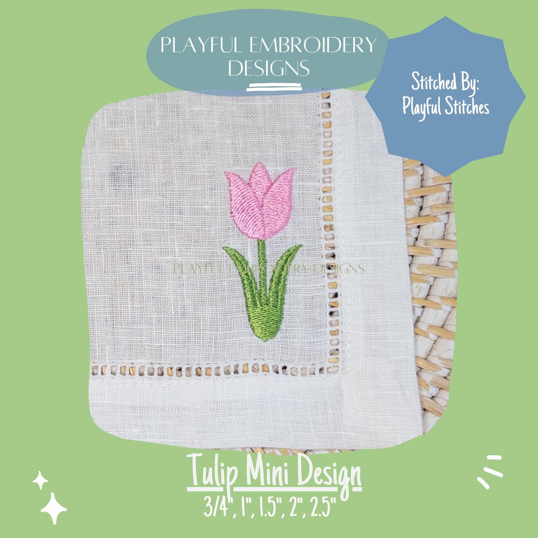 Tulip Flower Mini Embroidery Design (digital Download) - Etsy