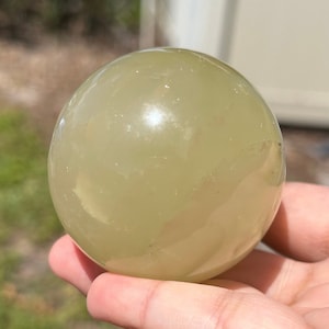 Lemon Quartz Sphere - 57mm / 2.25” crystal sphere with stand