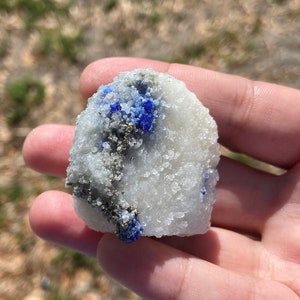 Lapis Lazuli on Matrix / Lazurite - natural crystal specimen with pyrite from Afghanistan