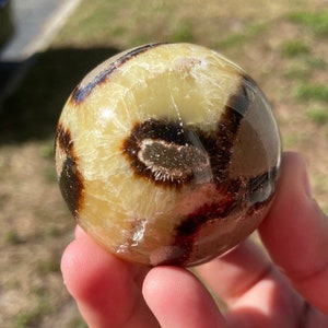Septarian Sphere - dragon stone crystal polished sphere