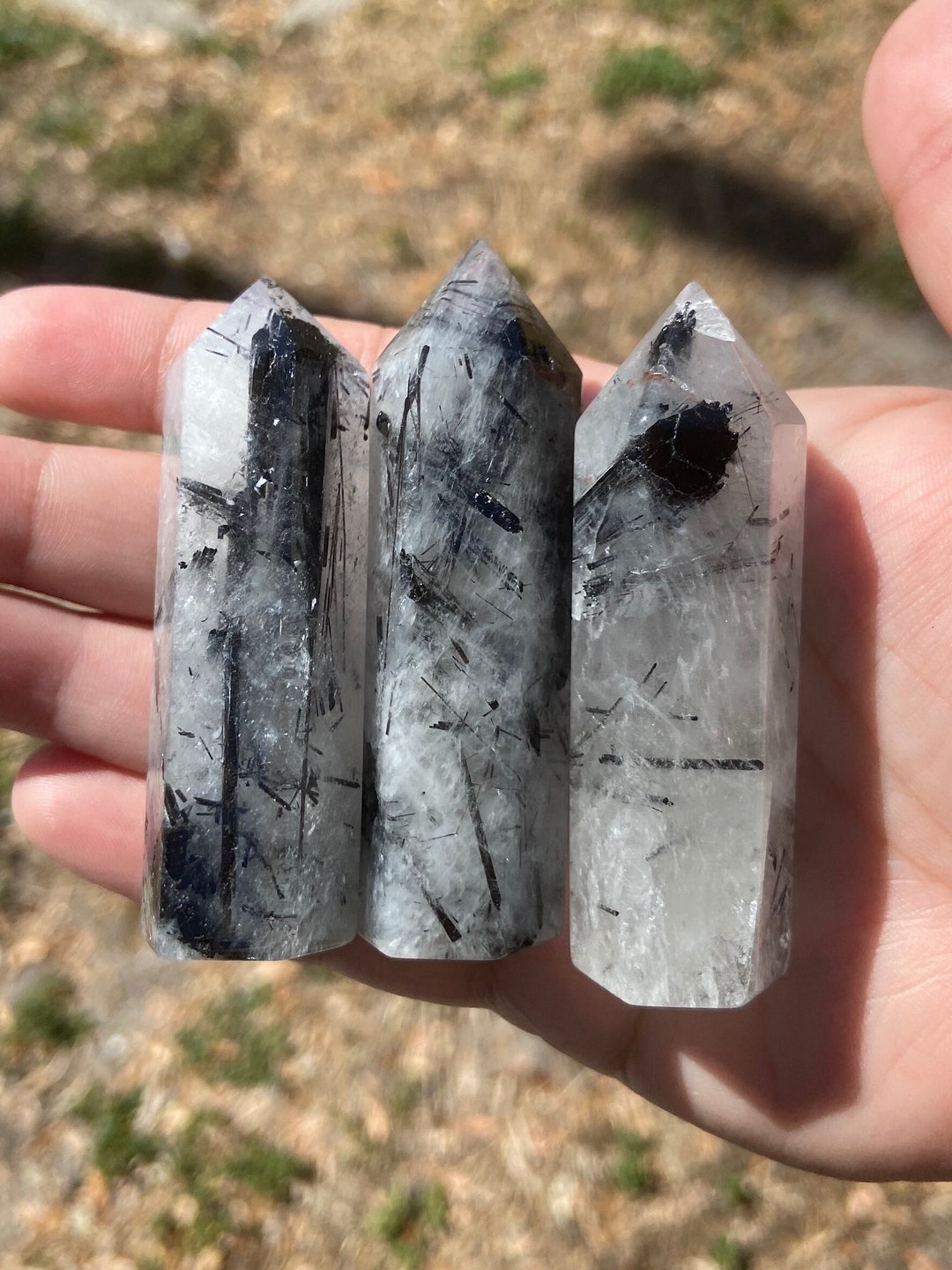 Tourmalinated Quartz Tower High Quality Quartz Tower Filled Etsy