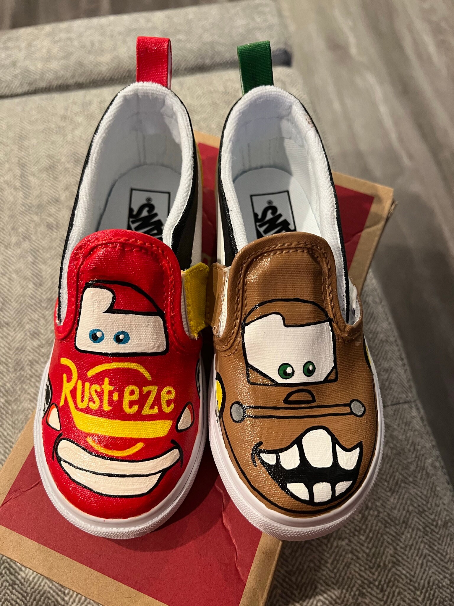 Lightning mcqueen shop vans shoes