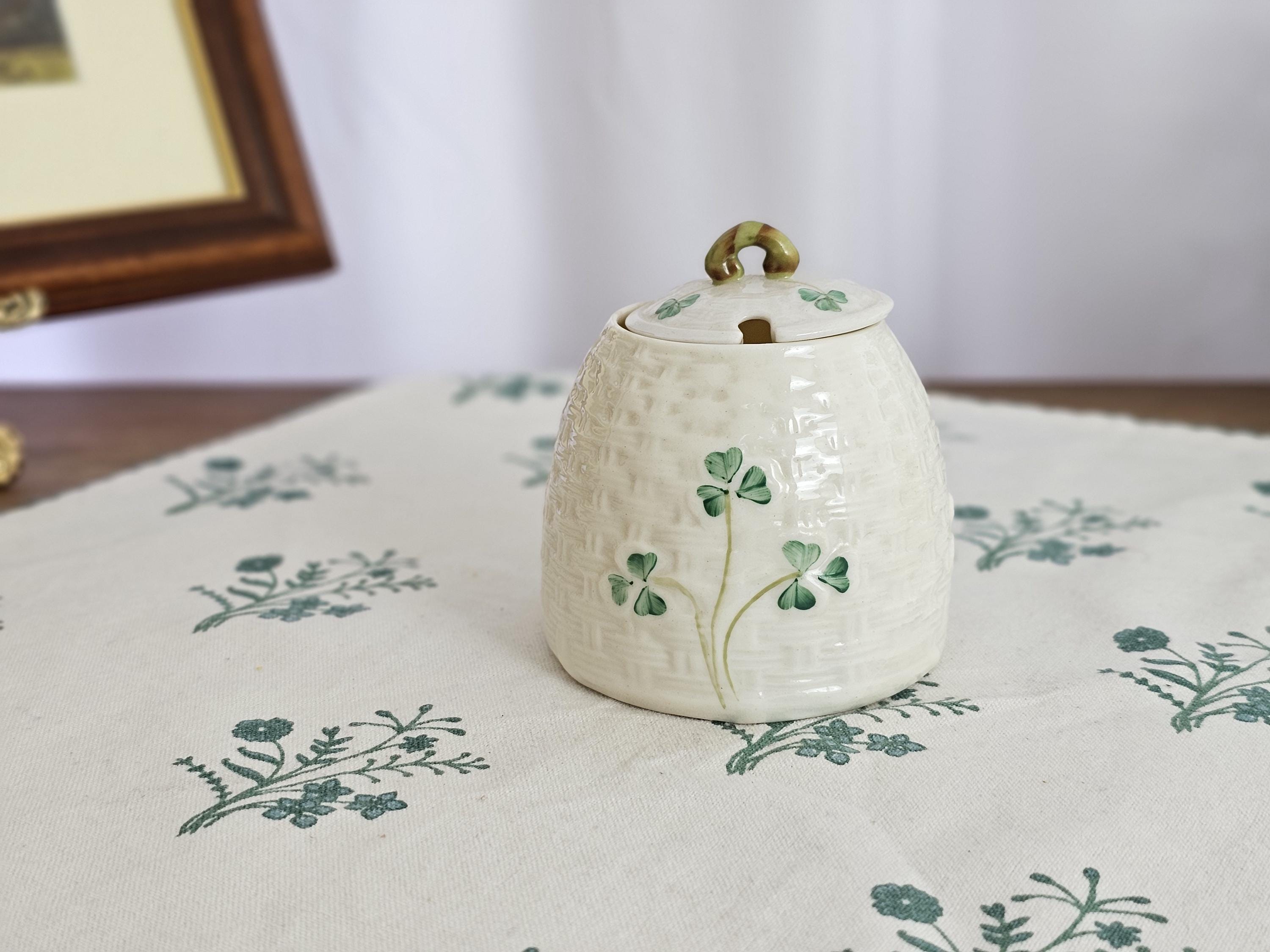 Irish Belleek Honey Pot - Etsy