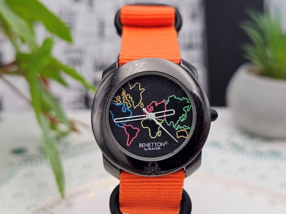 Benetton by Bulova Vintage Quartz Fashion Watch - Retro