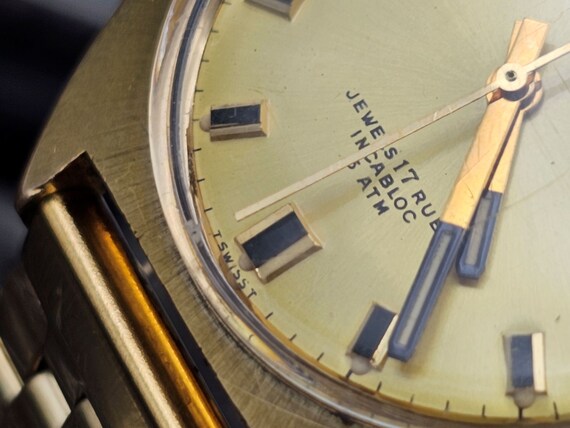 Vintage Swiss Watch Giroxa Mechanical Gold Plated… - image 4