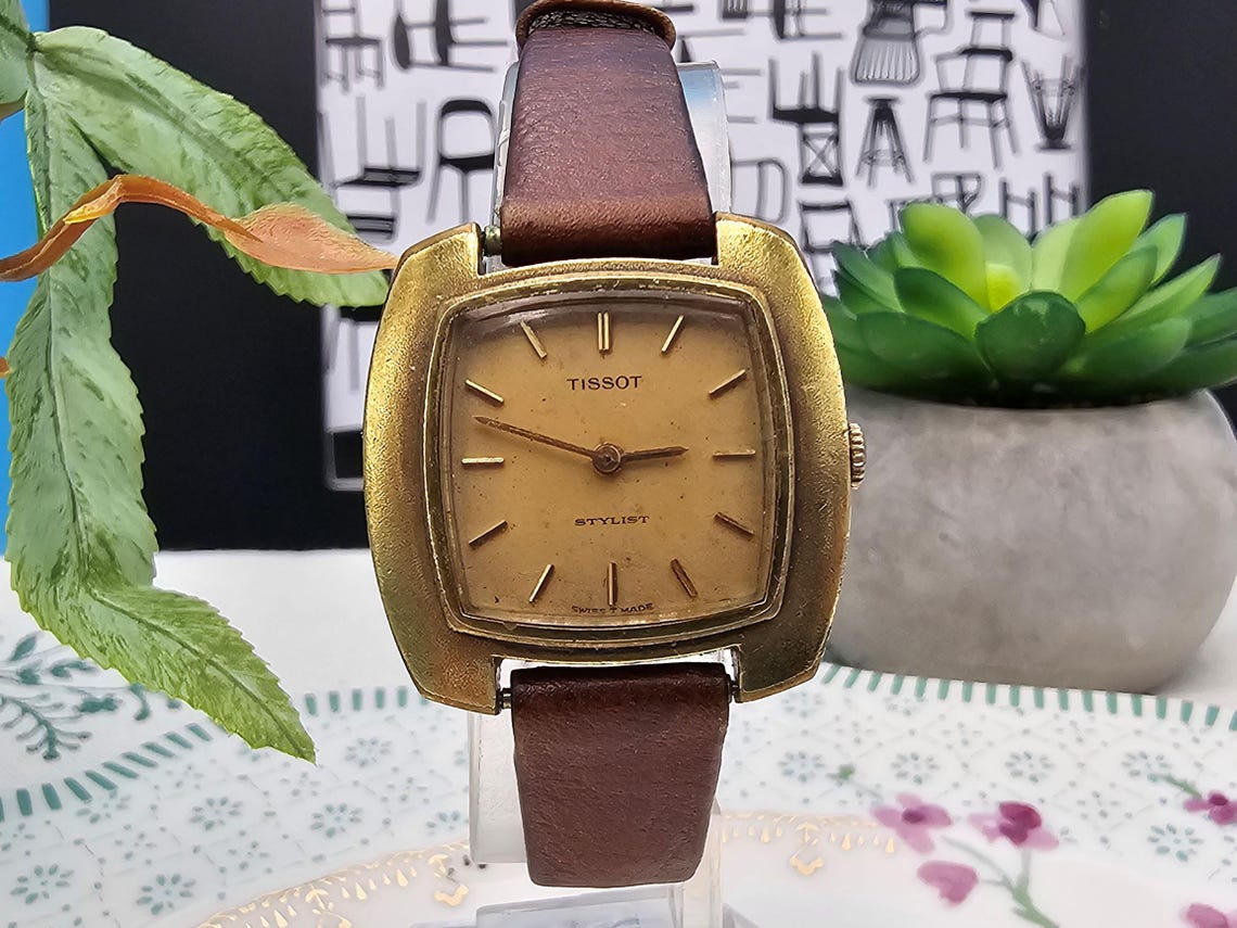 Montre Tissot Lady Quartz – Swiss Made, Boîtier Plaqué Or, Pour Pièces Ou Réparation