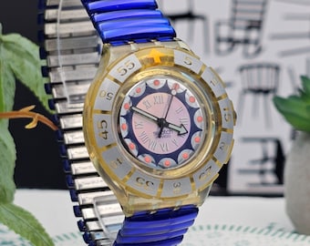 1993 ヴィンテージ スウォッチ ハッピージョー ブルー アイロニー Ag