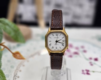Vintage Certina  Ladys Swiss Watch Quartz Gold Plated