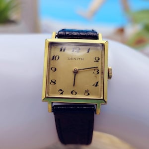 Vintage Zenith Gold Filled  1940s Swiss made  Watch Tank Watch Ladies Mechanical Rare