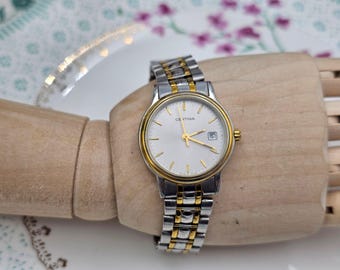 スイス サーチナ 腕時計 ヴィンテージ サーチナ DS スイス製クォーツウォッチ 1990年代 - Etsy 日本