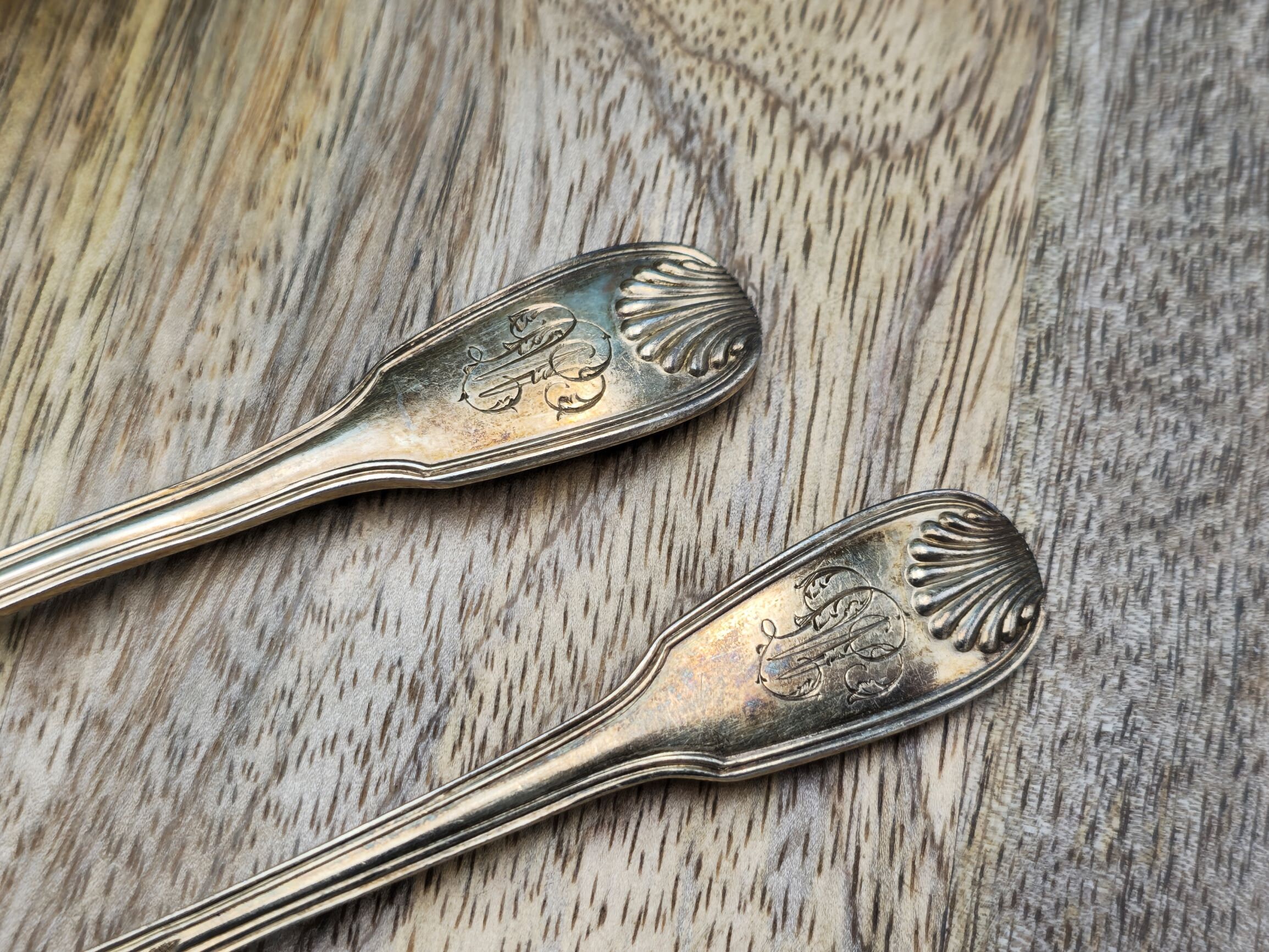 アンティーク 1900年代 シルバースプーン 2本セット 希少な