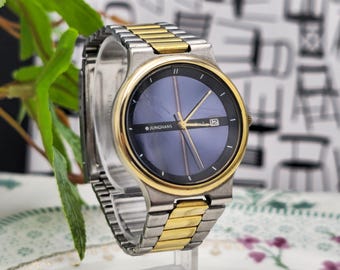 Vintage Junghans Solar 1 Gold Plated  German made  Watch Quartz  1980s