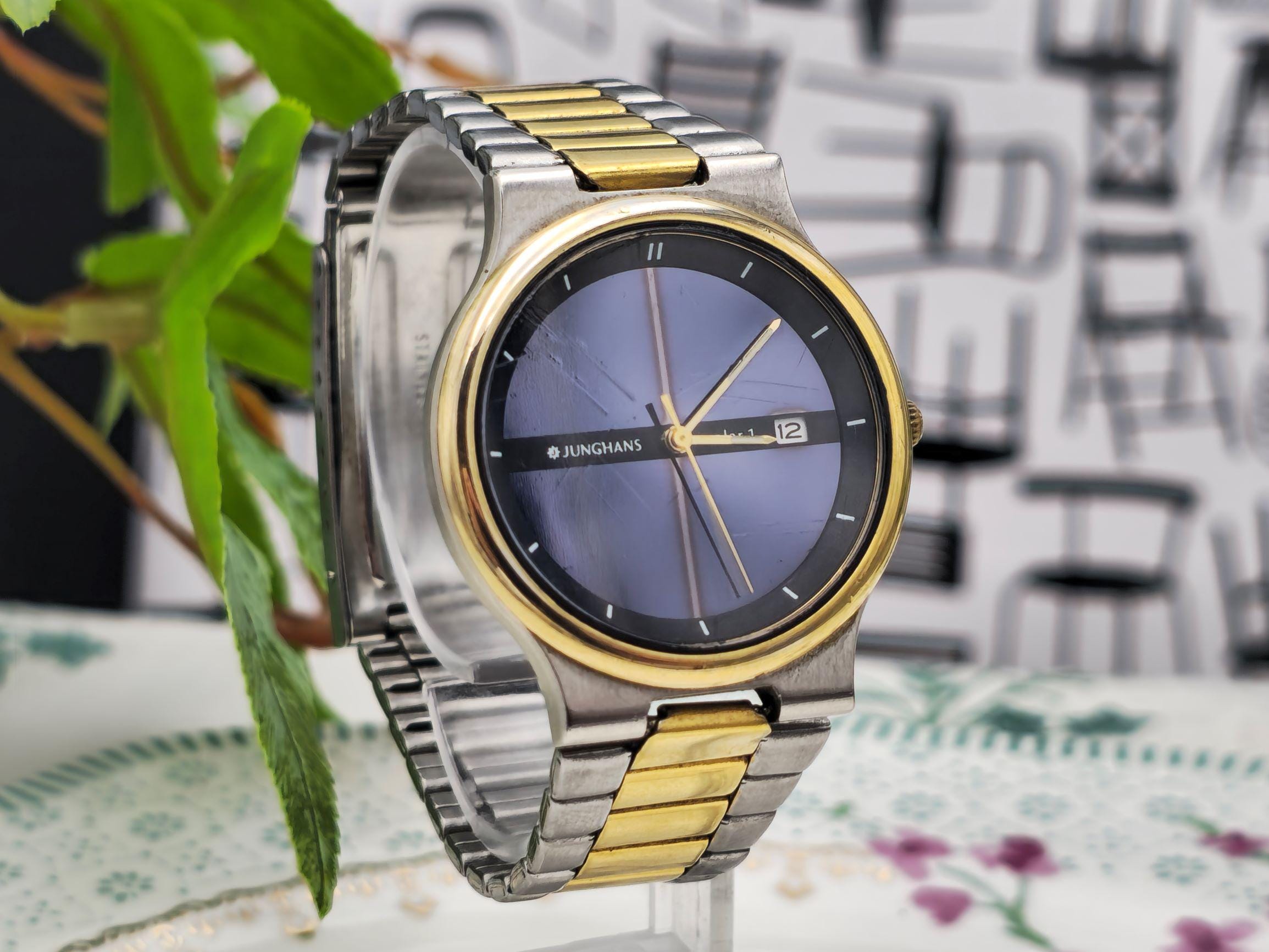 Vintage Junghans Solar 1 Gold Plated German Made Watch