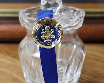 Tarro de miel de cristal vintage irlandés de Tipperary