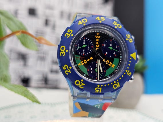 1990s Swiss Swatch Watch Vintage Scuba Watch 38mm - Etsy