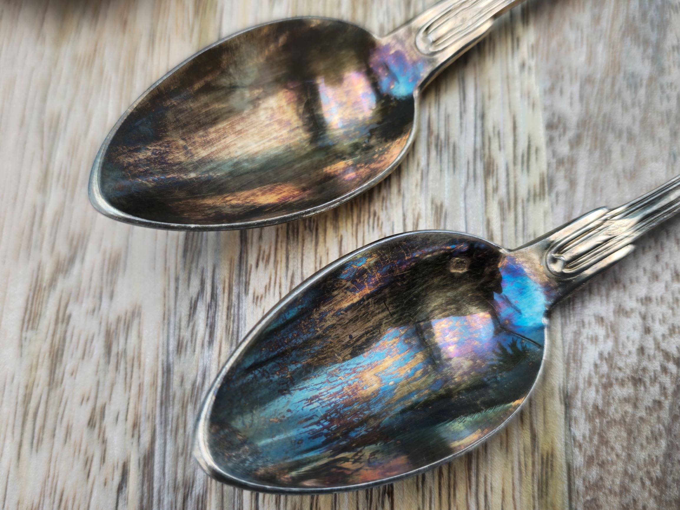 アンティーク スイス シルバー スプーン 2本セット 希少なコレクターズ