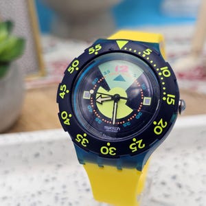1991 Swatch Scuba DIVINE SDN102  Vintage Swiss Watch