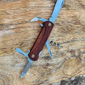 Wenger EKA Wood Vintage Discontinued 85mm Swiss Army Tool Rare find