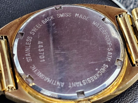 Vintage Swiss Watch Giroxa Mechanical Gold Plated… - image 9