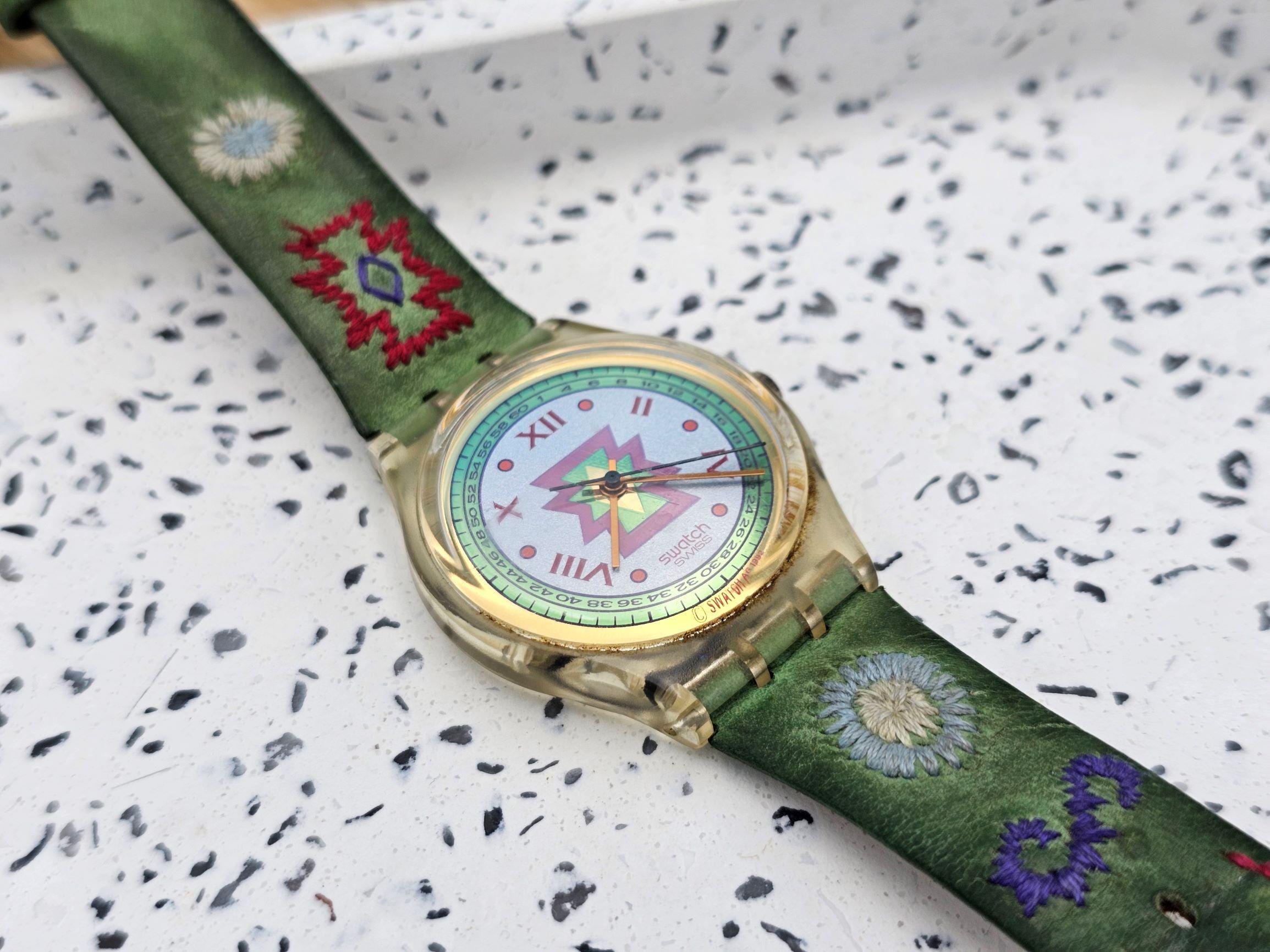 Vintage 1992 Swatch Watch GK154 CUZCO | 90s Swiss Watch - Etsy