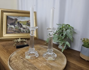 Portacandele in cristallo irlandese Killarney vintage, decorazione per la casa, regalo dall'Irlanda