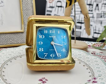 Vintage Mikimoto International Desk Clock With Pearl Acrylic With