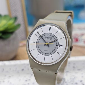 1984, SECOND YEAR Swatch Swiss Watch &#39;Grey Markers&#39;, GM400 Super Rare