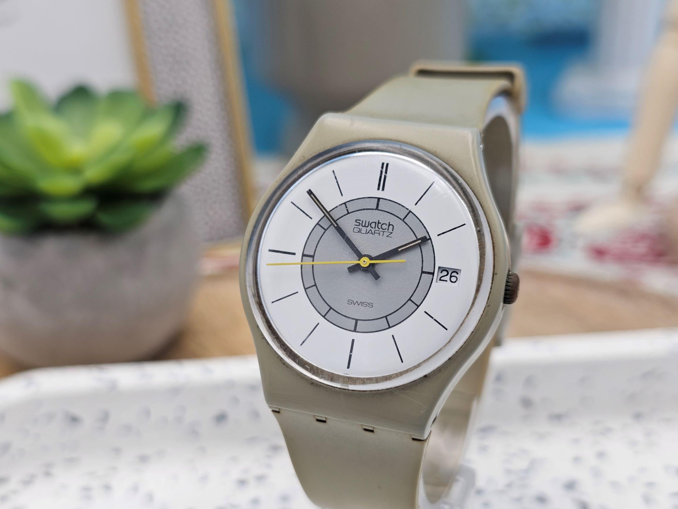 1984, SECOND YEAR Swatch Swiss Watch 'grey Markers', GM400 Super Rare - Etsy 1984, SECOND YEAR Swatch Swiss Watch 'grey Markers', GM400 Super Rare - Etsy