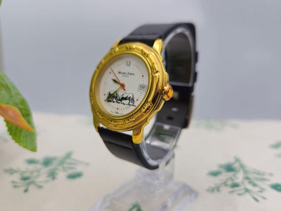 Michel Jordi Swiss Watch Gold Plated Wrist Watch Quartz - Etsy