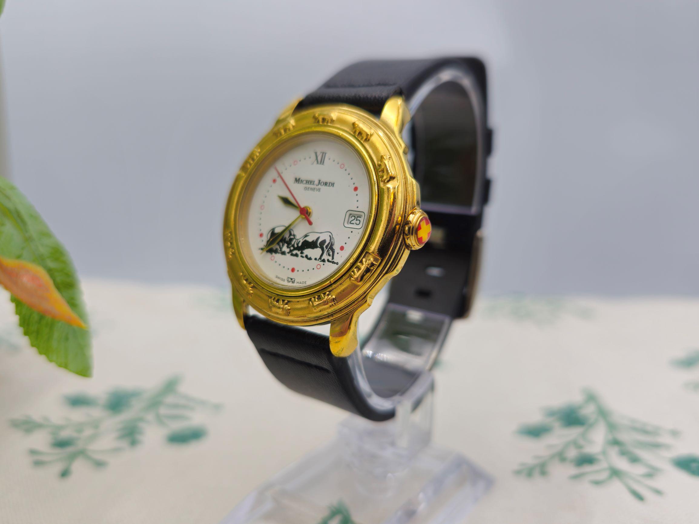 Michel Jordi Swiss Watch Gold Plated Wrist Watch Quartz - Etsy