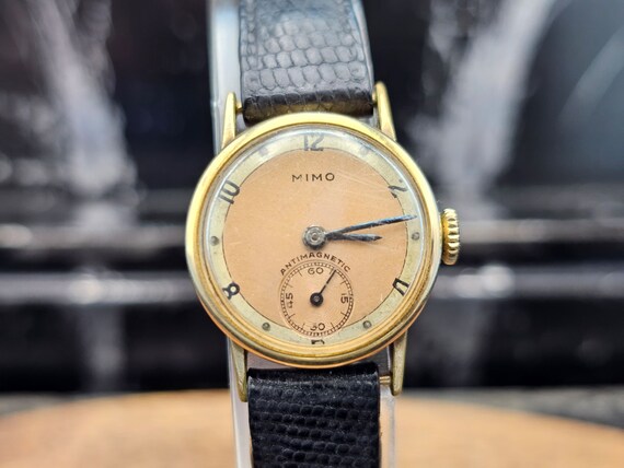Buy Vintage 1940s Mimo Swiss Made Watch Gold Filled  display picture 2