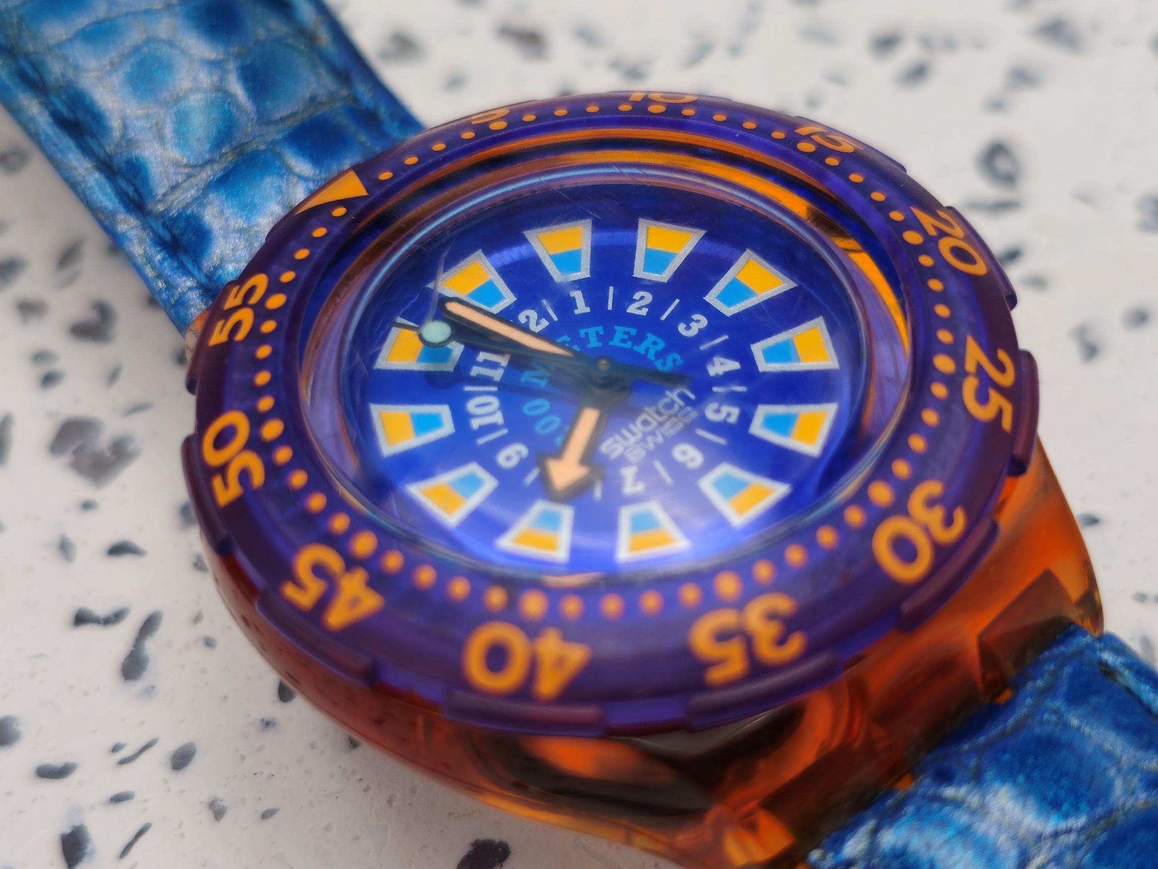 1993年 スウォッチ ヴィンテージ スキューバ ウォッチ 38mm - Etsy 日本
