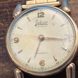 Vintage Labor Incabloc  1940s Gentleman Swiss watch WW2 Era Mechanical Military