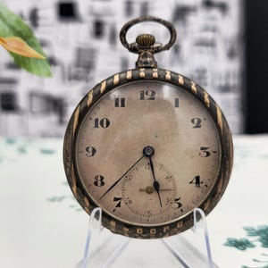 Antique Silver Swiss Made Early 1900s Swiss Pocket Watch Rare