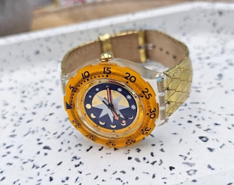 1993 ヴィンテージ スウォッチ ハッピージョー ブルー アイロニー Ag