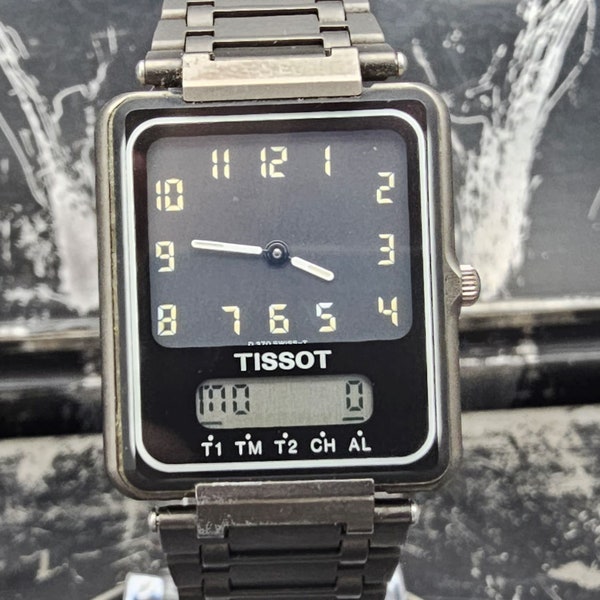 Vintage Swiss Watch Rare Collectable Tissot Two Timer Analog/Digital from 1980s