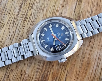 Vintage 1970s Automatic Certina DS Turtle Swiss Made Watch Rare