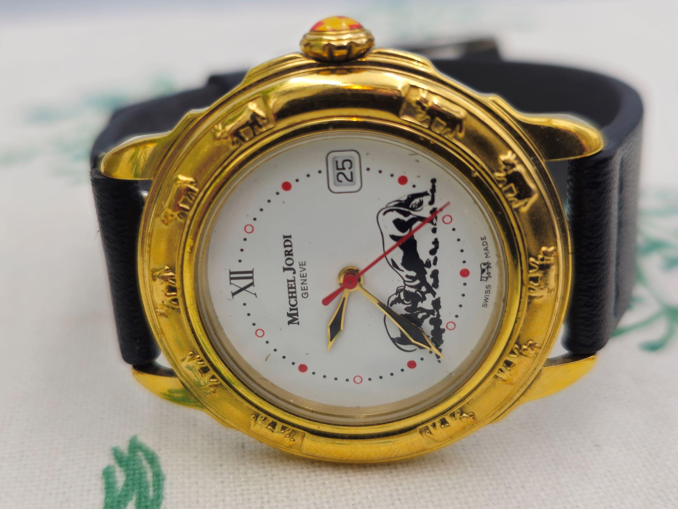 Michel Jordi Swiss Watch Gold Plated Wrist Watch Quartz - Etsy