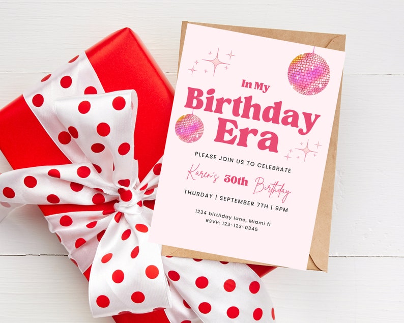 In My Birthday Era Editable Invitation, Personalized Birthday Invitation, Customizable Party