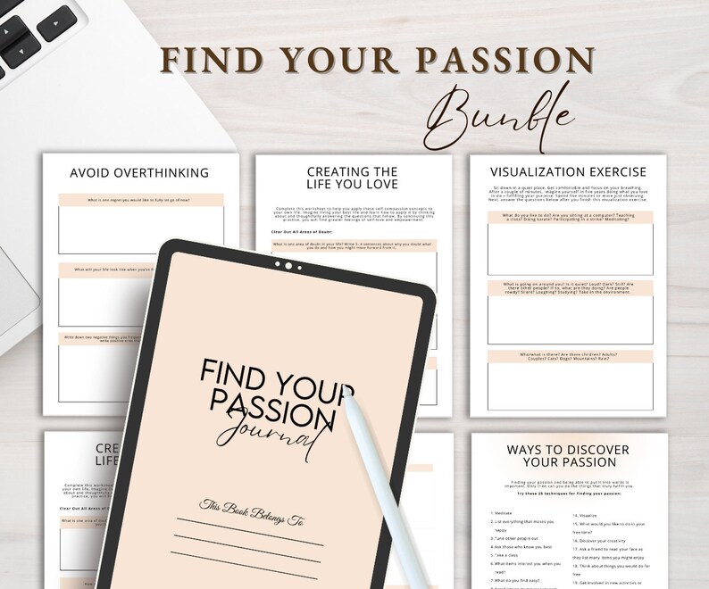 Find Your Passion Planner Printable Life Coaching Pages Digital Self ...