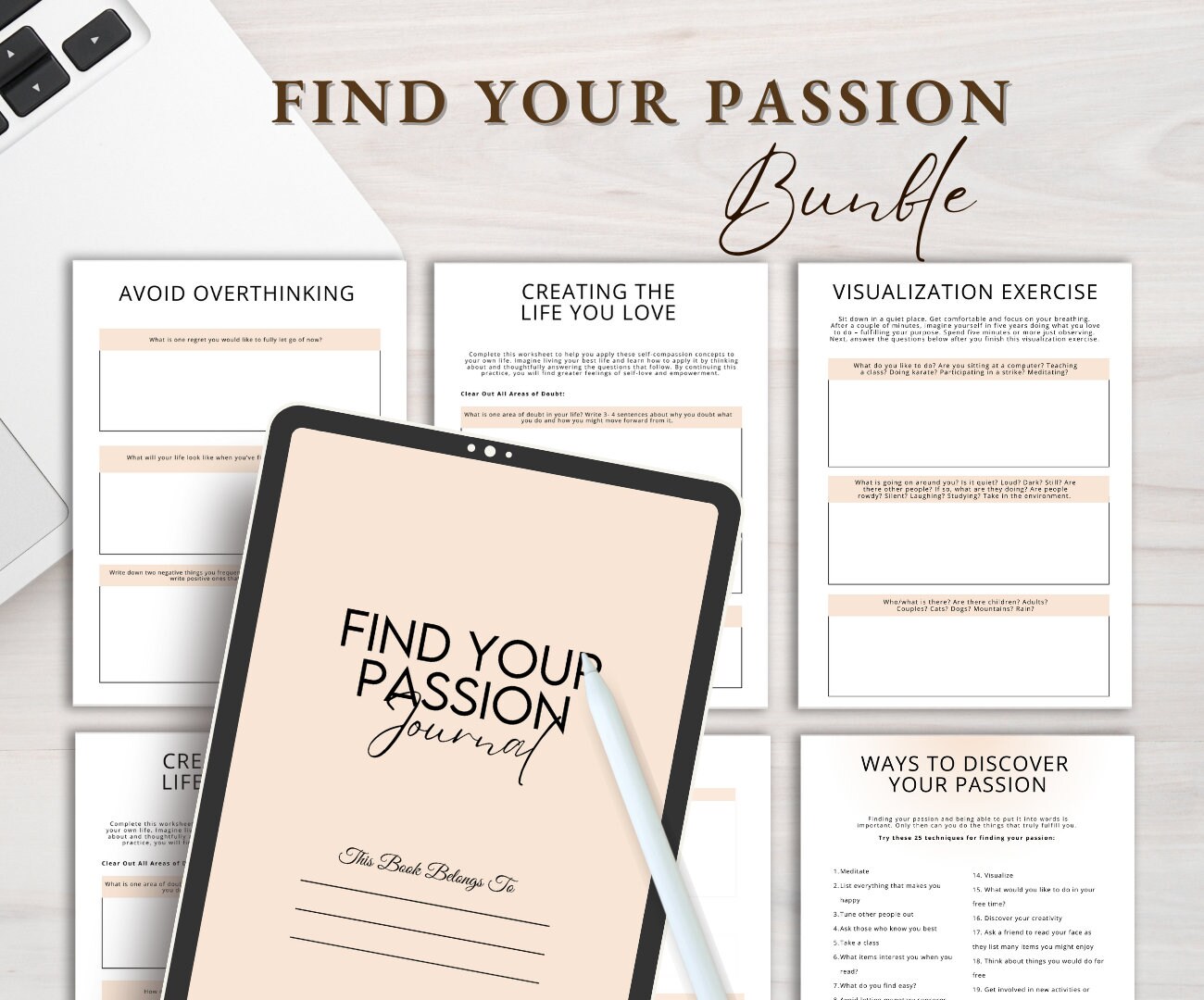 Find Your Passion Planner Printable Life Coaching Pages Digital Self ...
