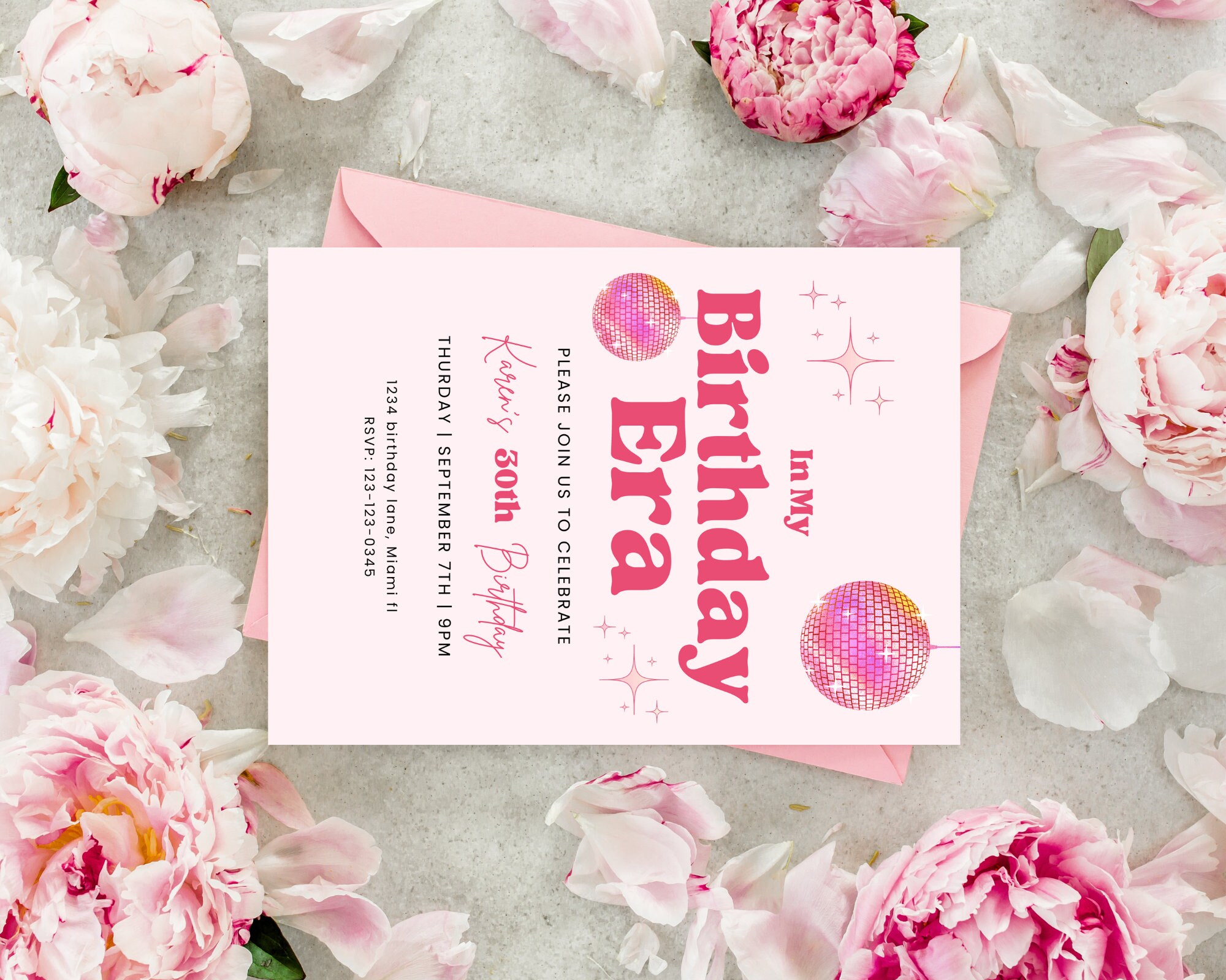 In My Birthday Era Editable Invitation, Personalized Birthday ...