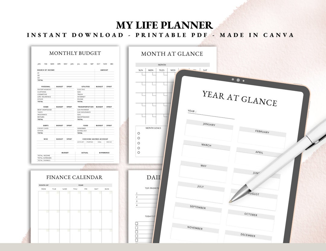 Ultimate Life Planner Life Binder Planner Bundle Daily Planner Etsy
