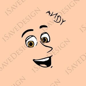 Andy from Toy Story, Toy story svg, Instant Download Toy Story 4 PNG printable Images for shirts birthday invitation SVGs Cricut
